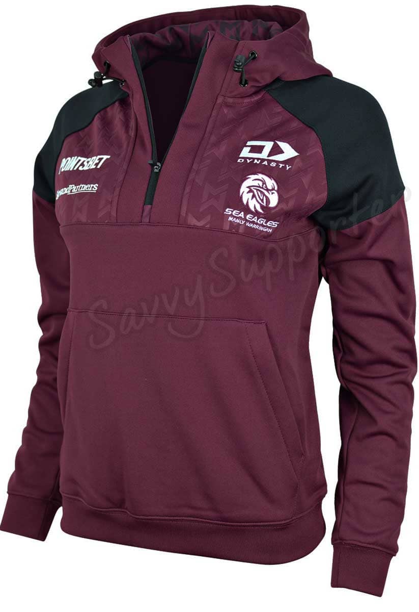 Manly Sea Eagles 2024 NRL Ladies  1/4 Zip Hoodie