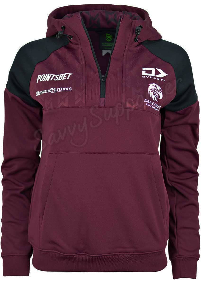 Manly Sea Eagles 2024 NRL Ladies  1/4 Zip Hoodie