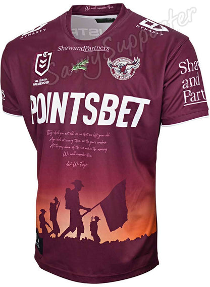 Manly Sea Eagles 2023 NRL Mens Anzac Jersey