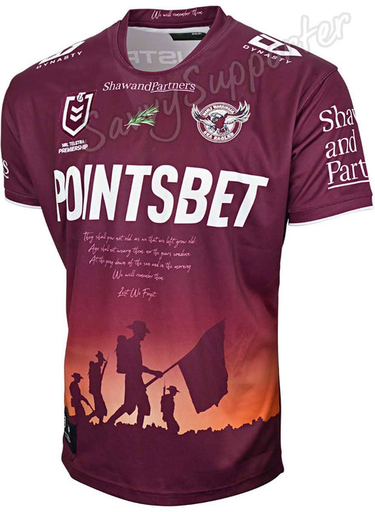 Manly Sea Eagles 2023 NRL Mens Anzac Jersey