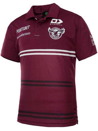 Manly Sea Eagles NRL Mens Maroon Media Polo Shirt