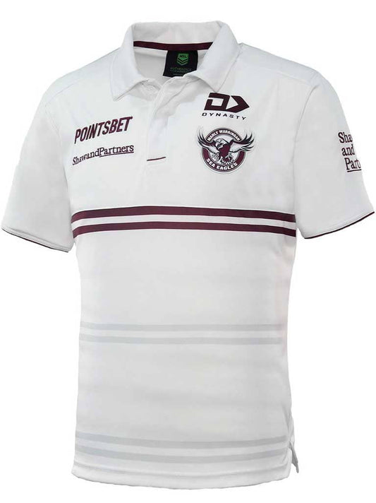 Manly Sea Eagles NRL Mens White Alternate Polo Shirt