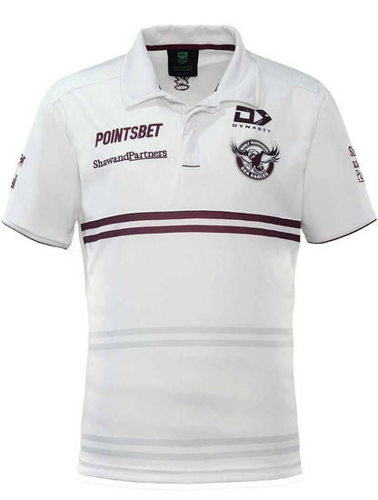 Manly Sea Eagles NRL Mens White Alternate Polo Shirt