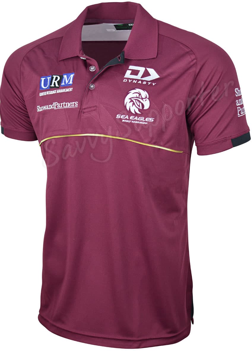 Manly Sea Eagles 2025 NRL Mens Alternate Media Polo Shirt