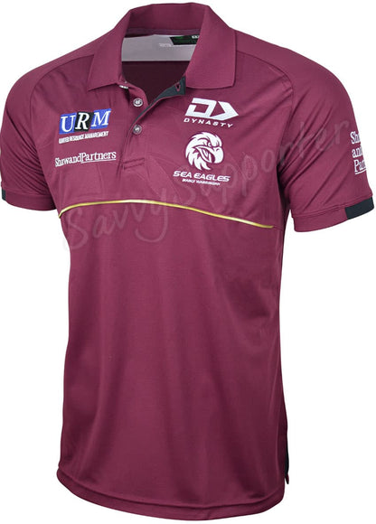 Manly Sea Eagles 2025 NRL Mens Alternate Media Polo Shirt