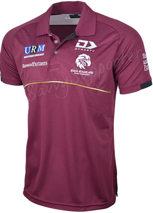 Manly Sea Eagles 2025 NRL Mens Alternate Media Polo Shirt