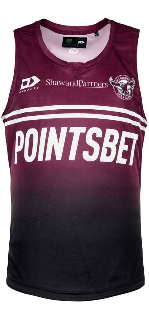 Manly Sea Eagles NRL Mens Maroon Training Singlet