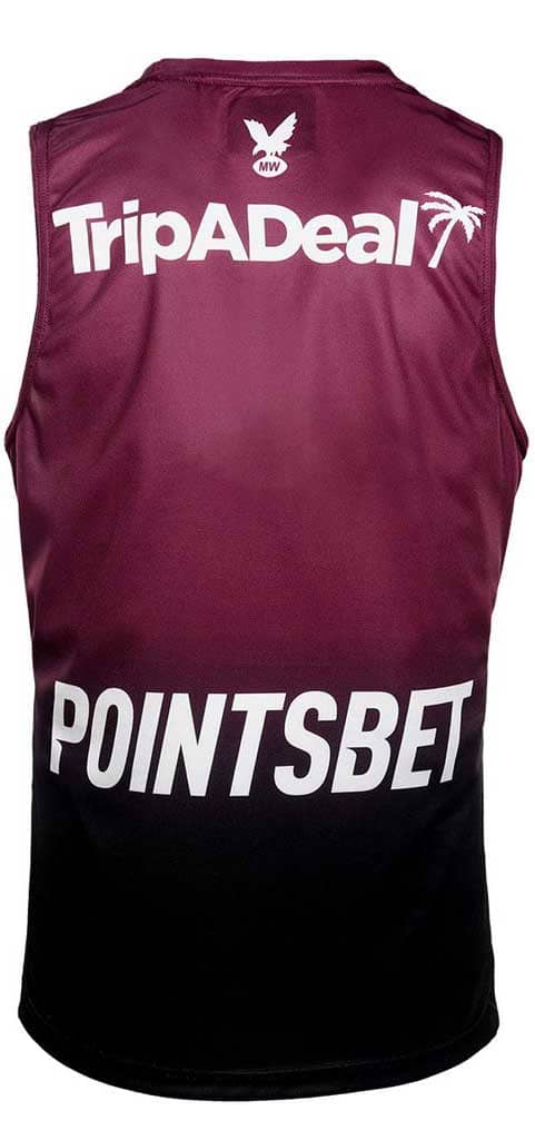 Manly Sea Eagles NRL Mens Maroon Training Singlet