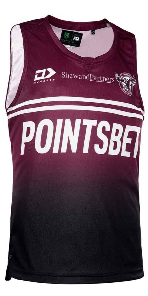Manly Sea Eagles NRL Mens Maroon Training Singlet