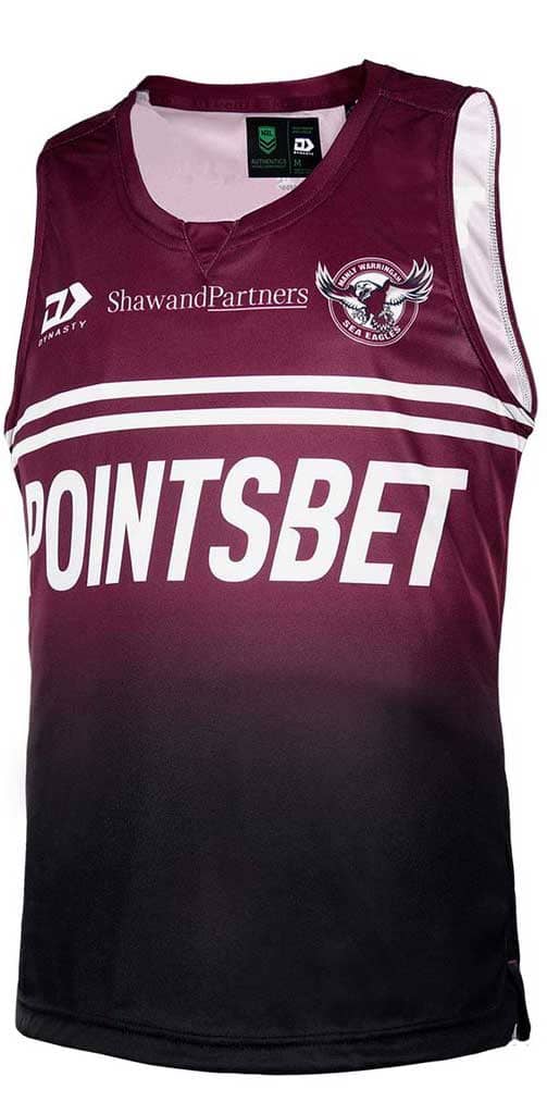 Manly Sea Eagles NRL Mens Maroon Training Singlet