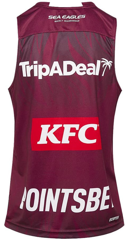 Manly Sea Eagles 2024 NRL Mens Maroon Training Singlet