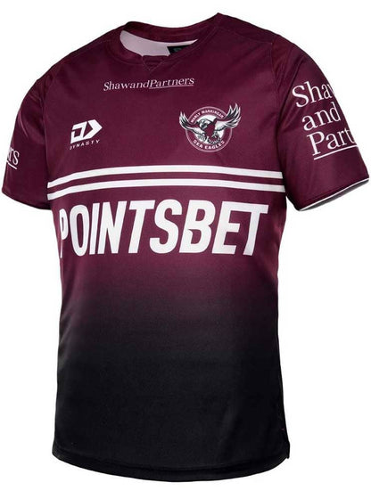 Manly Sea Eagles NRL Mens Maroon Training Shirt