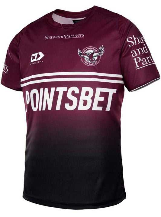 Manly Sea Eagles NRL Mens Maroon Training Shirt