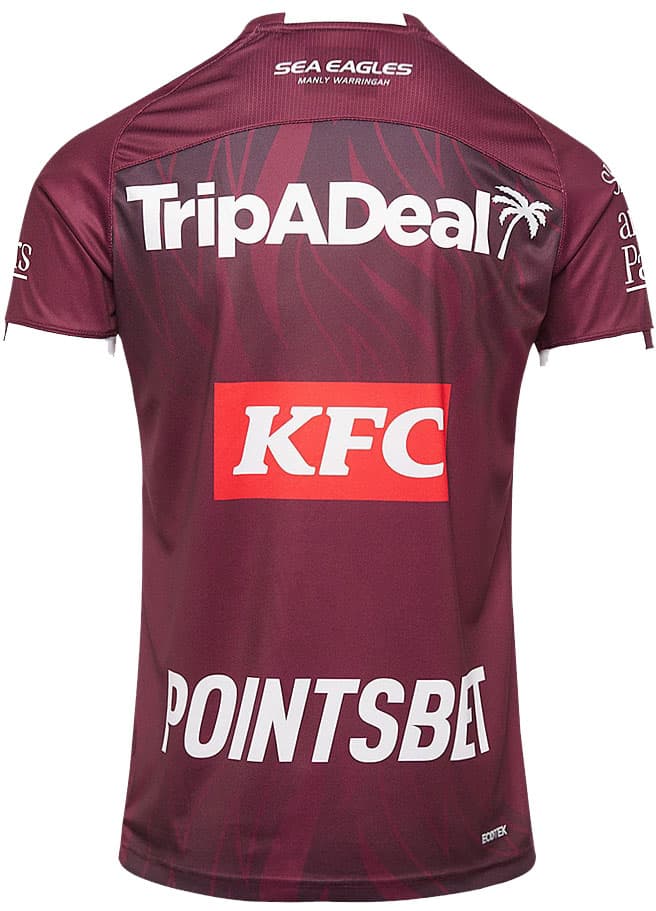 Manly Sea Eagles 2024 NRL Mens Maroon Training Shirt
