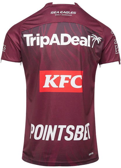 Manly Sea Eagles 2024 NRL Mens Maroon Training Shirt