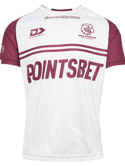 Manly Sea Eagles 2024 NRL Mens White Coaches Training Shirt