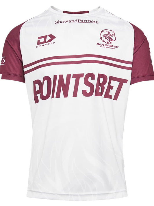 Manly Sea Eagles 2024 NRL Mens White Coaches Training Shirt