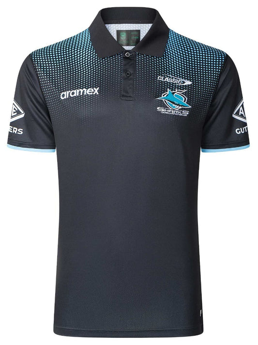 Cronulla Sharks 2025 NRL Mens Media Polo Shirt