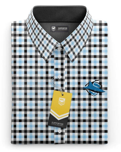 Cronulla Sharks NRL Mens Dawson Business Shirt