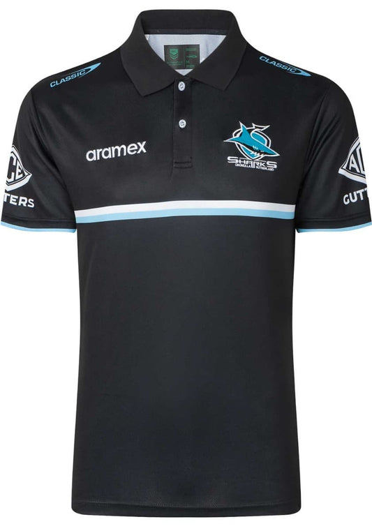 Cronulla Sharks 2023 NRL Kids Media Polo Shirt