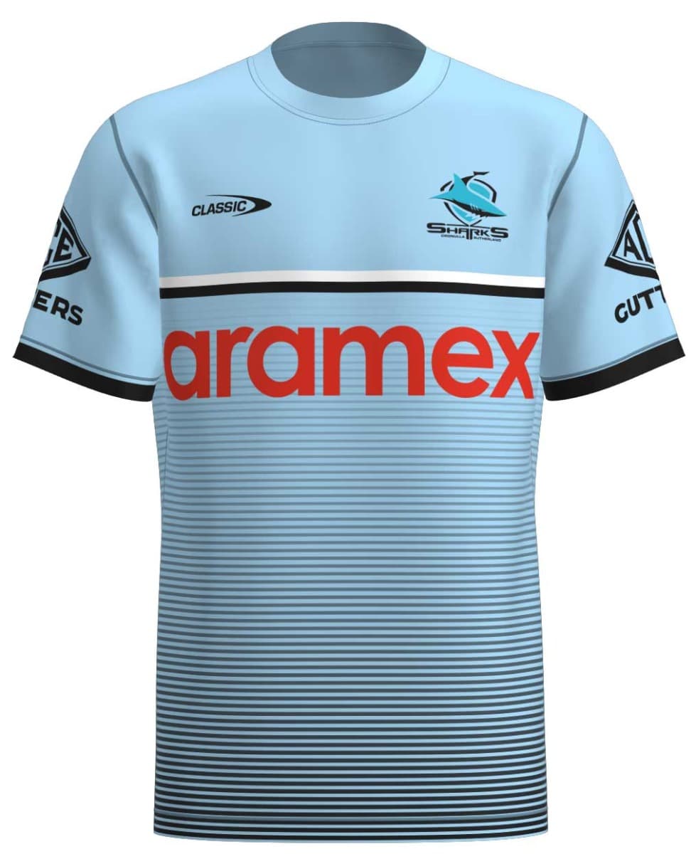Cronulla Sharks 2023 NRL Mens Sky Training Shirt