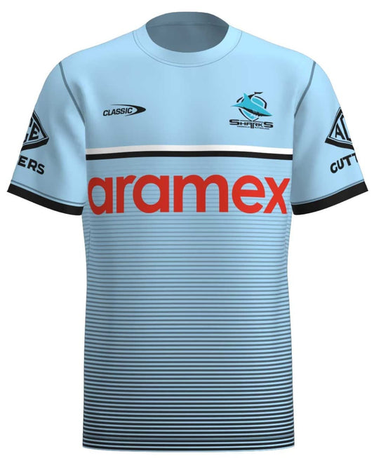 Cronulla Sharks 2023 NRL Mens Sky Training Shirt