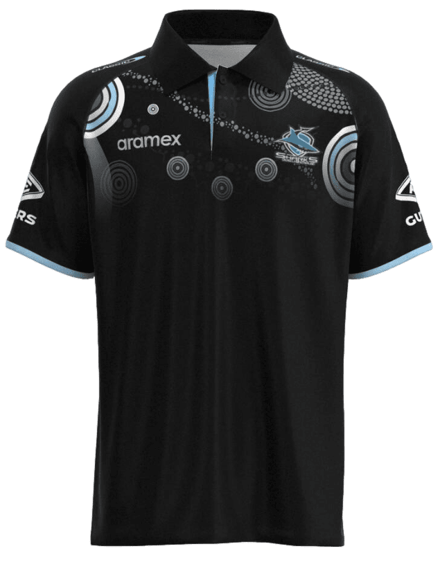 Cronulla Sharks 2023 NRL Mens Indigenous Polo Shirt