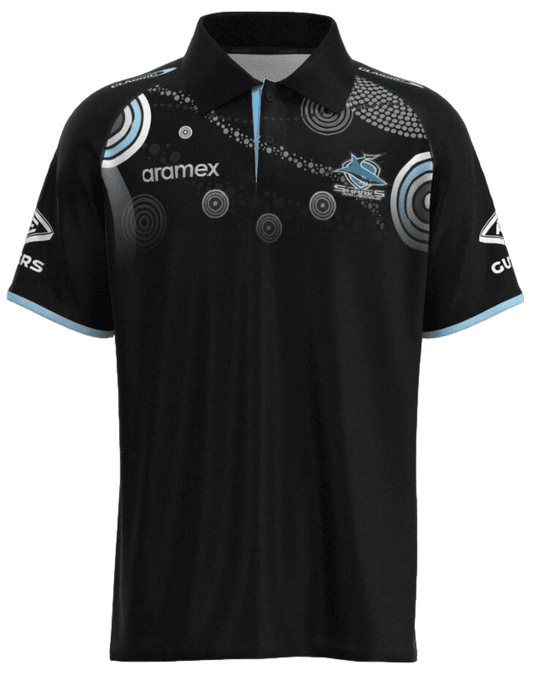 Cronulla Sharks 2023 NRL Mens Indigenous Polo Shirt
