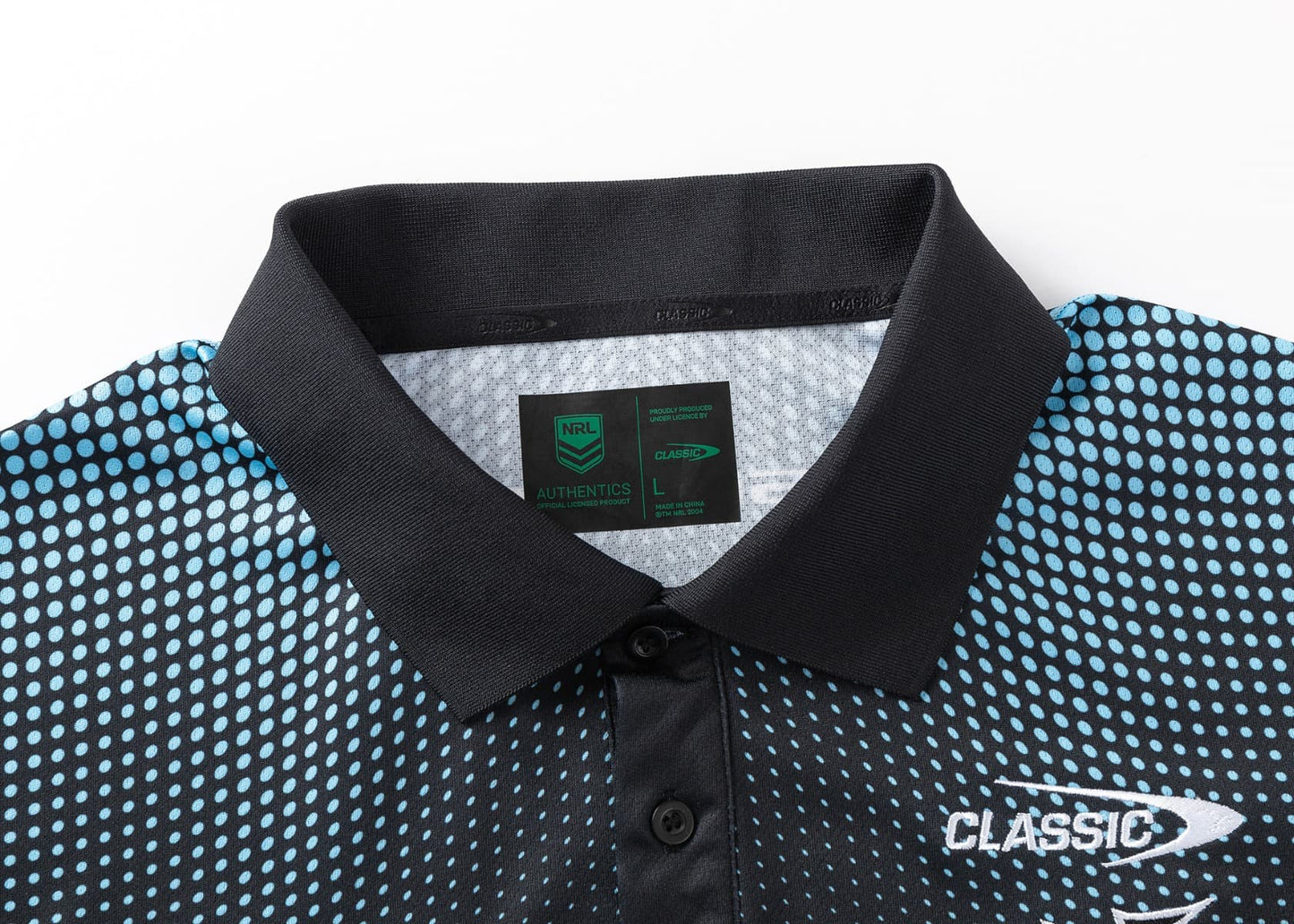 Cronulla Sharks 2025 NRL Mens Media Polo Shirt