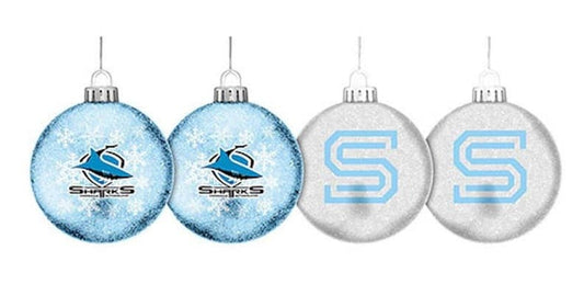 Cronulla Sharks NRL Christmas Baubles (set of 4)