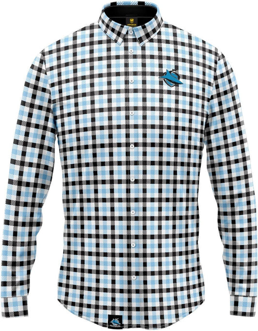 Cronulla Sharks NRL Mens Dawson Business Shirt