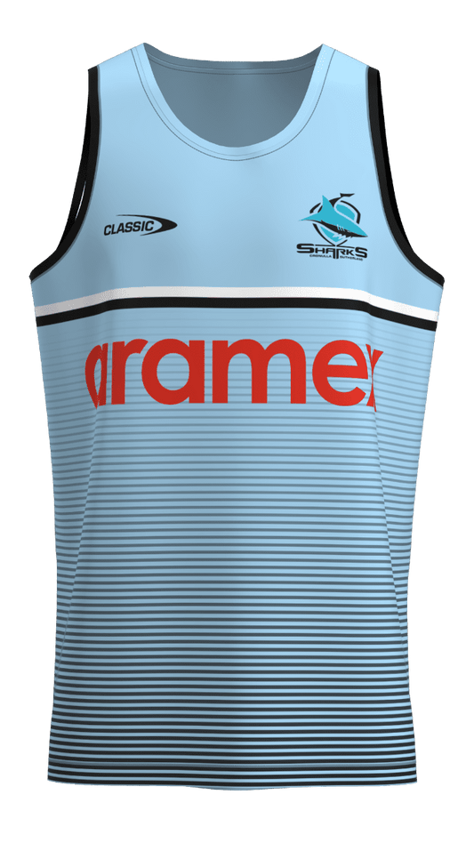 Cronulla Sharks 2023 NRL Mens Sky Training Singlet