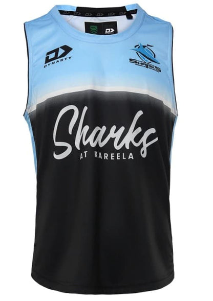 Cronulla Sharks NRL Mens Black Training Singlet