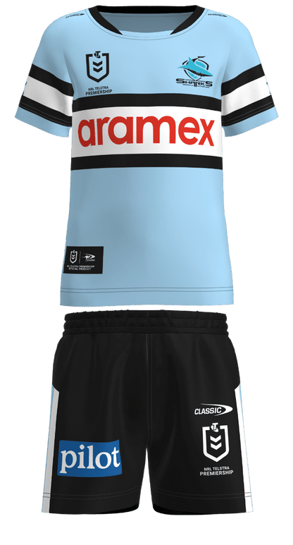 Cronulla Sharks 2023 NRL Toddler Home Jersey + Shorts