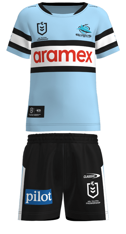 Cronulla Sharks 2023 NRL Toddler Home Jersey + Shorts