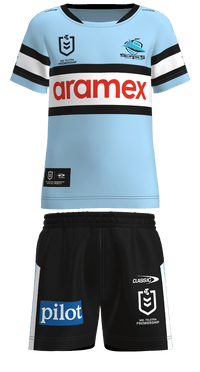 Cronulla Sharks 2023 NRL Toddler Home Jersey + Shorts