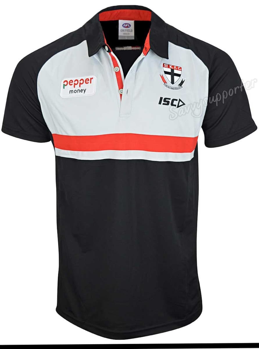 St Kilda Saints AFL Mens Media Polo Shirt