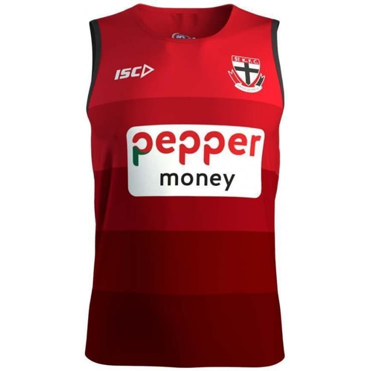 St Kilda Saints AFL Mens Red Training Singlet