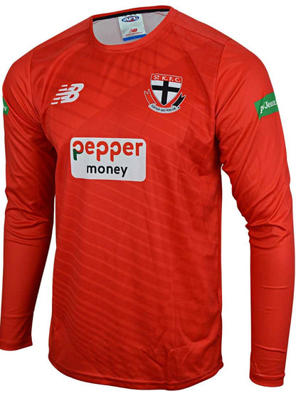 St Kilda Saints AFL Mens Red Long Sleeve Training Shirt