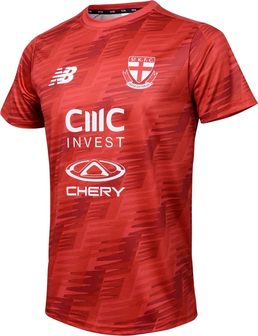 St Kilda Saints 2024 AFL Mens Red Training Shirt