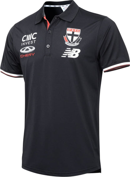 St Kilda Saints 2024 AFL Mens Media Polo Shirt
