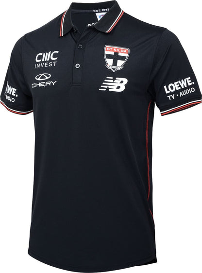 St Kilda Saints 2025 AFL Mens Media Polo Shirt