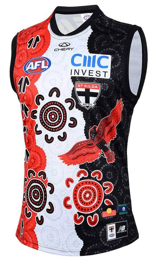 St Kilda Saints 2025 AFL Mens Indigenous Guernsey