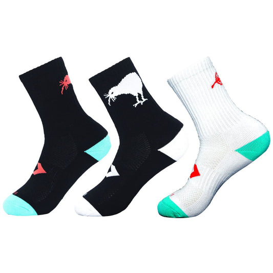 New Zealand Kiwis 2025 NRL Mens 3 Pack Crew Sock