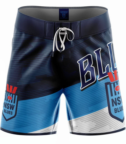 NSW Blues NRL Mens Barrel Board Shorts