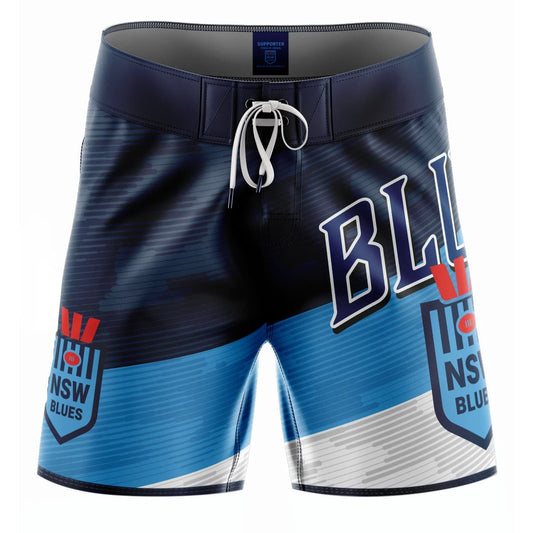 NSW Blues 2025 NRL Mens Barrel Board Shorts