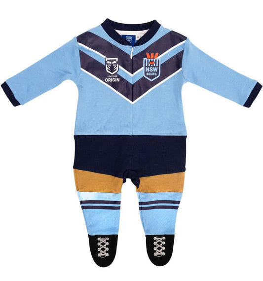 NSW State of Origin NRL Infant Zip Footysuit
