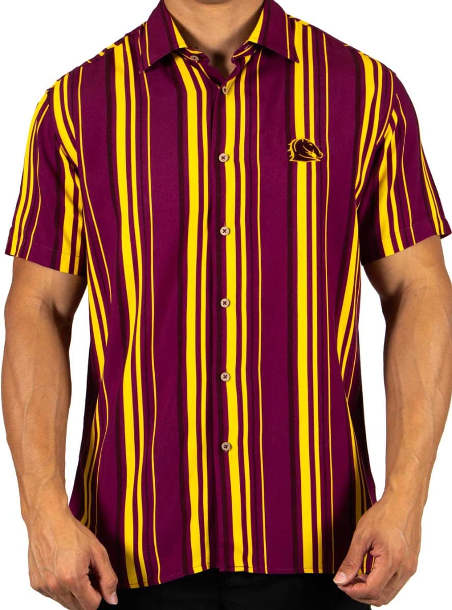 Brisbane Broncos 2025 NRL Mens Sorrento Party Shirt