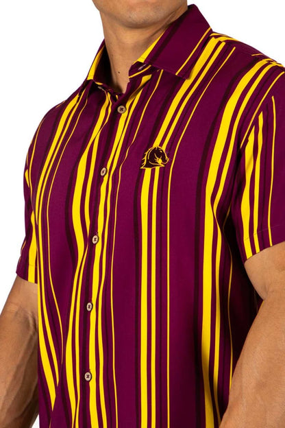 Brisbane Broncos 2025 NRL Mens Sorrento Party Shirt