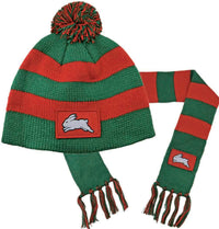 South Sydney Rabbitohs NRL Baby Beanie and Scarf Combo